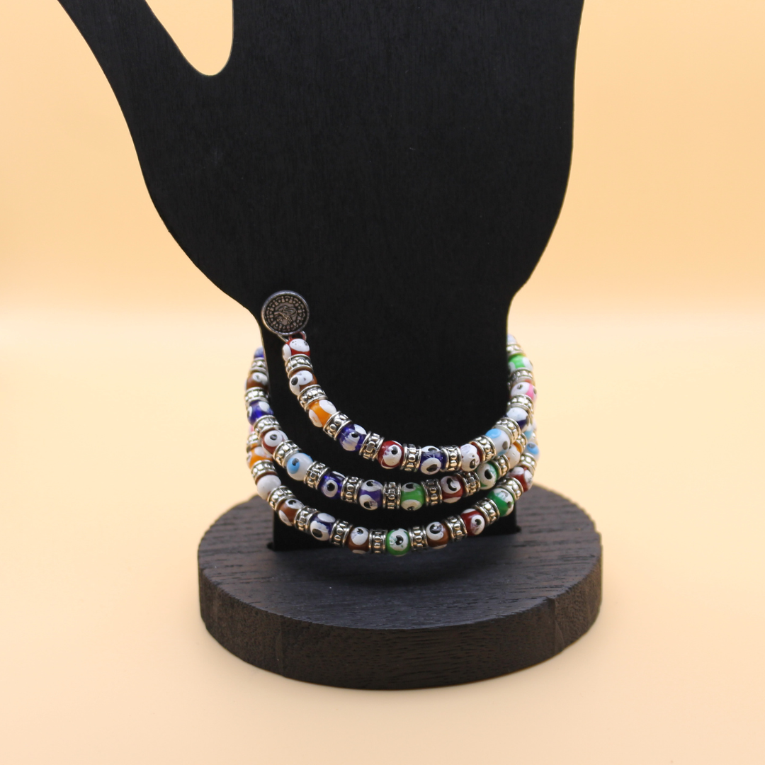 Evil Eye Spiral Wrap Around Braclet